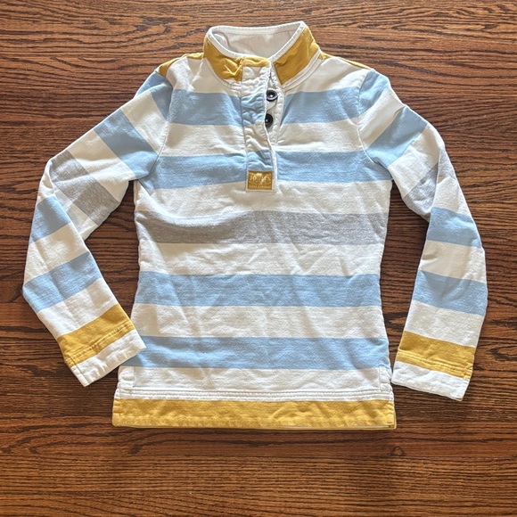 Joules Tops - Joules Saunton Funnel Neck Rugby Stripe Pullover, Size 2